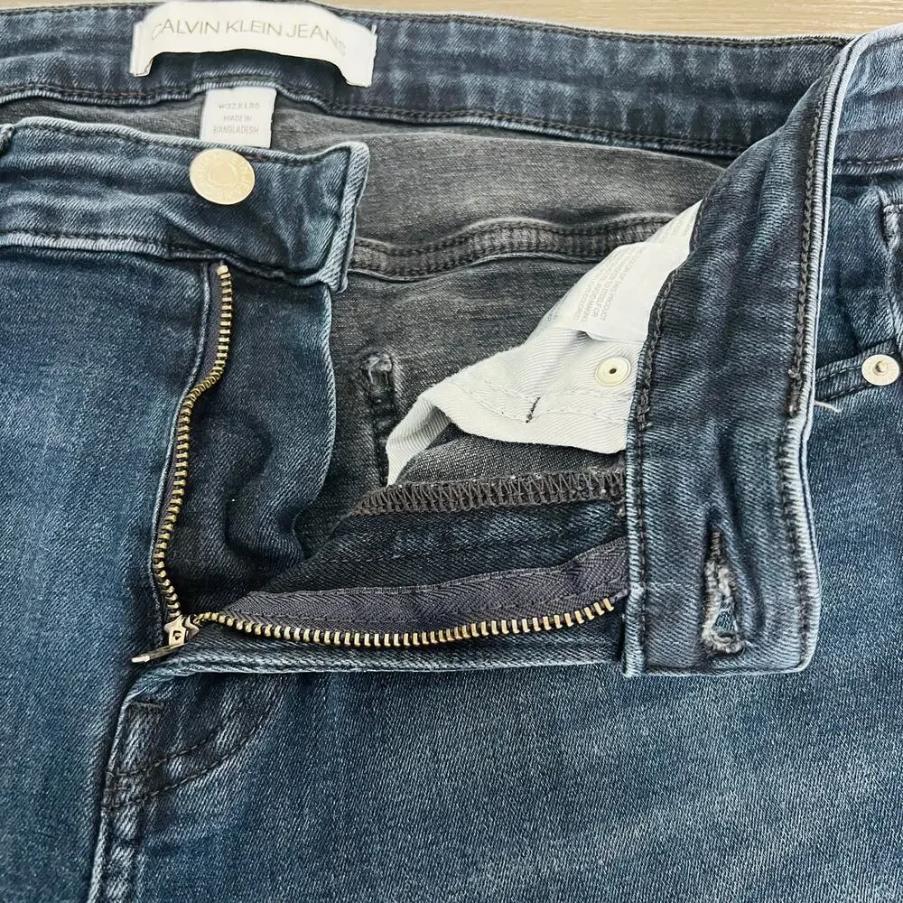 Calvin Klein Jeans Men's Size 32X30 Blue Skinny Moulant Stretch Denim